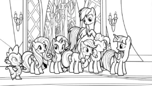 tranh tô màu My Little Pony cho bé 5 tuổi miễn phí