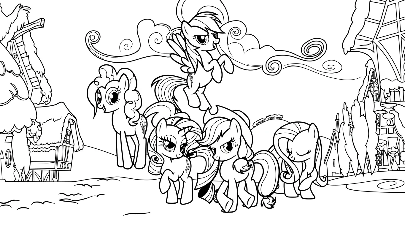 tải hình tô màu My Little Pony cho bé 5 tuổi