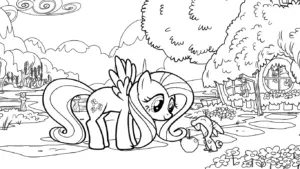 in hình tô màu My Little Pony cho bé 3 tuổi