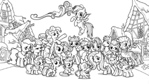 hình tô màu My Little Pony cho bé 5 tuổi
