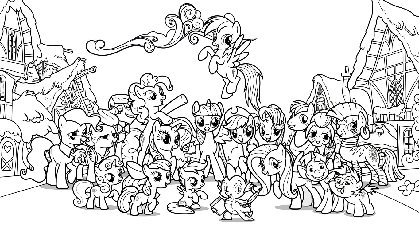 hình tô màu My Little Pony cho bé 5 tuổi
