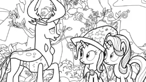 in hình tô màu My Little Pony cho bé