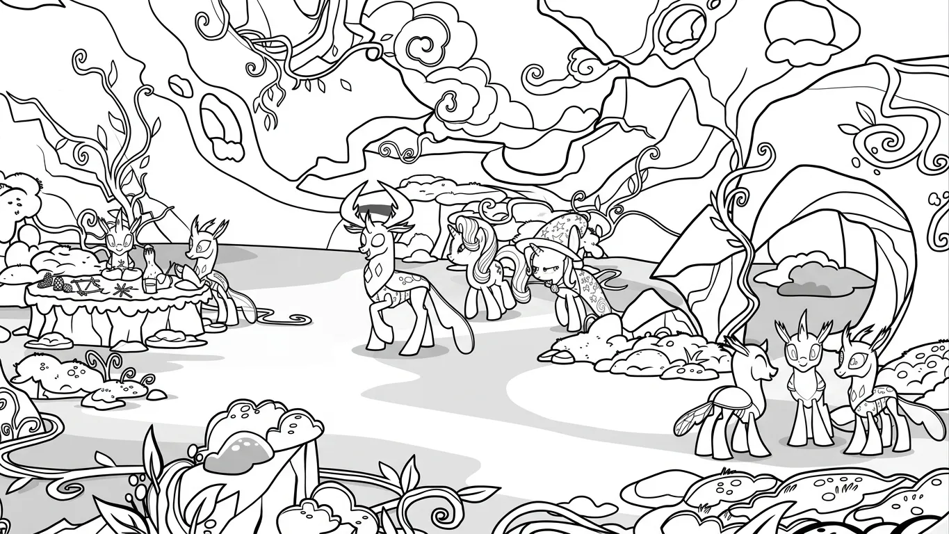in hình tô màu My Little Pony cho bé 4 tuổi