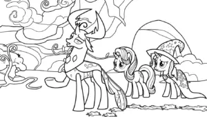 in hình tô màu My Little Pony miễn phí