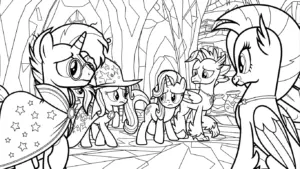 mẫu in tranh tô màu My Little Pony cho bé