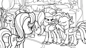 tranh tô màu My Little Pony cho bé 7 tuổi miễn phí