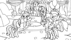 hình tô màu My Little Pony cho bé 6 tuổi miễn phí