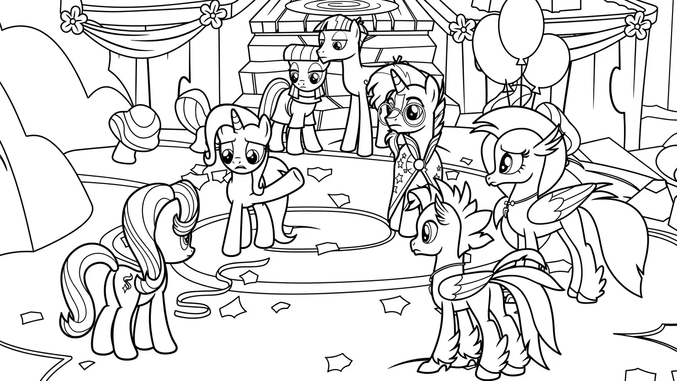 hình tô màu My Little Pony cho bé 6 tuổi miễn phí