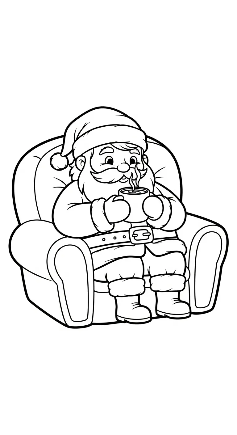 tranh tô màu Ông Già Noel cho bé mới nhất