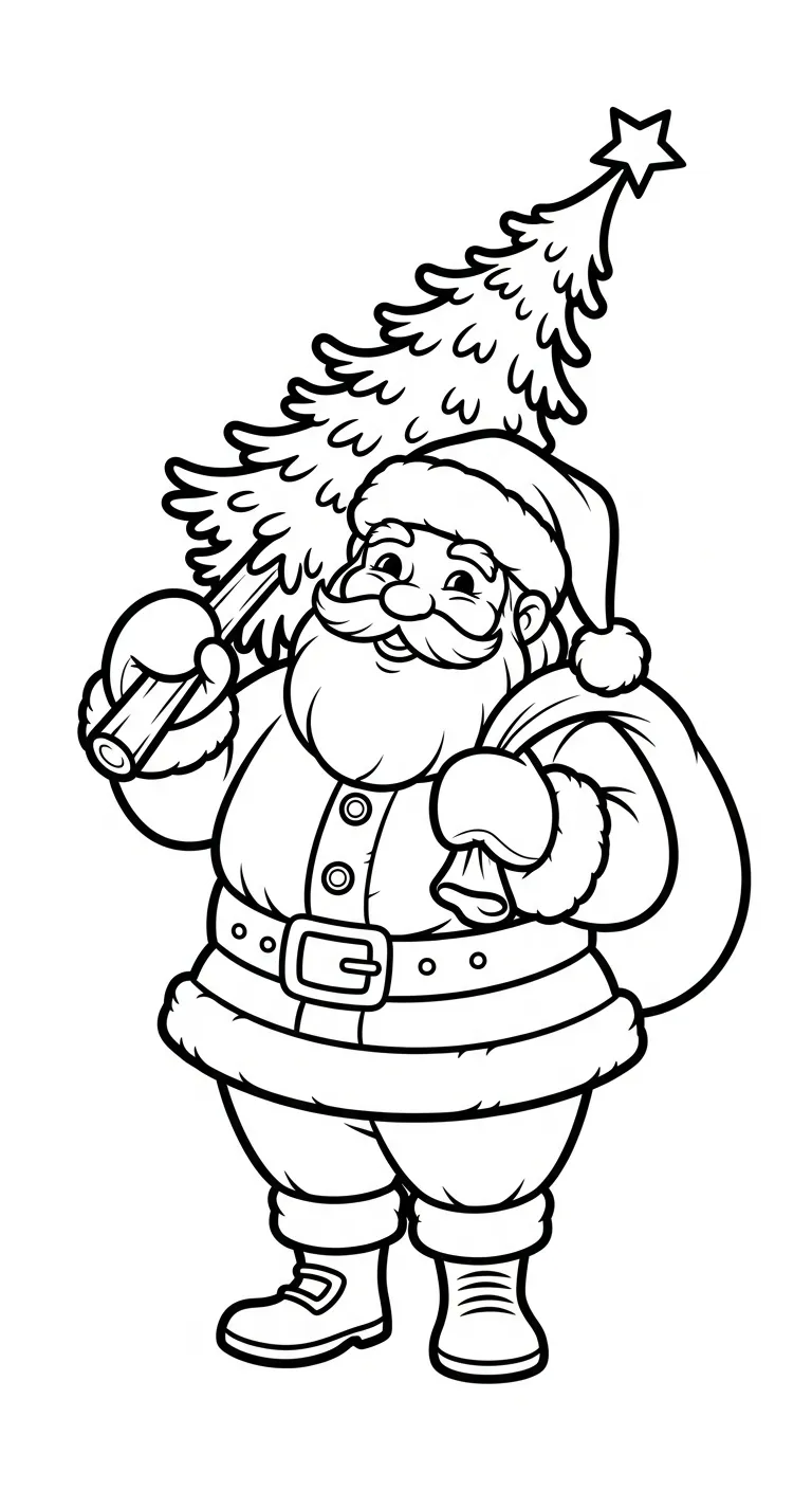 hình tô màu Ông Già Noel cho bé tải về