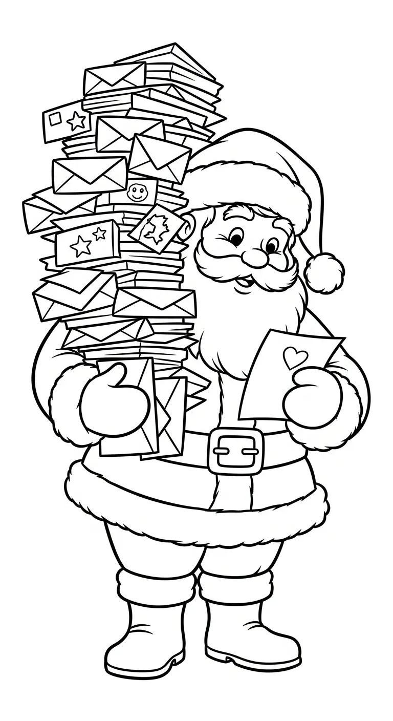 tranh tô màu Ông Già Noel cho bé mới nhất 1