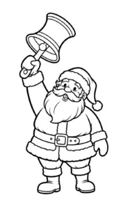 in hình tô màu Ông Già Noel miễn phí