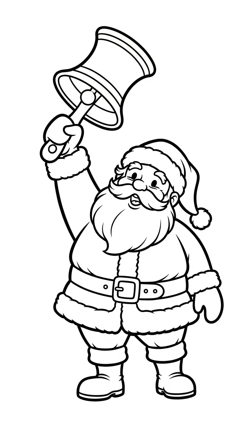 in hình tô màu Ông Già Noel miễn phí