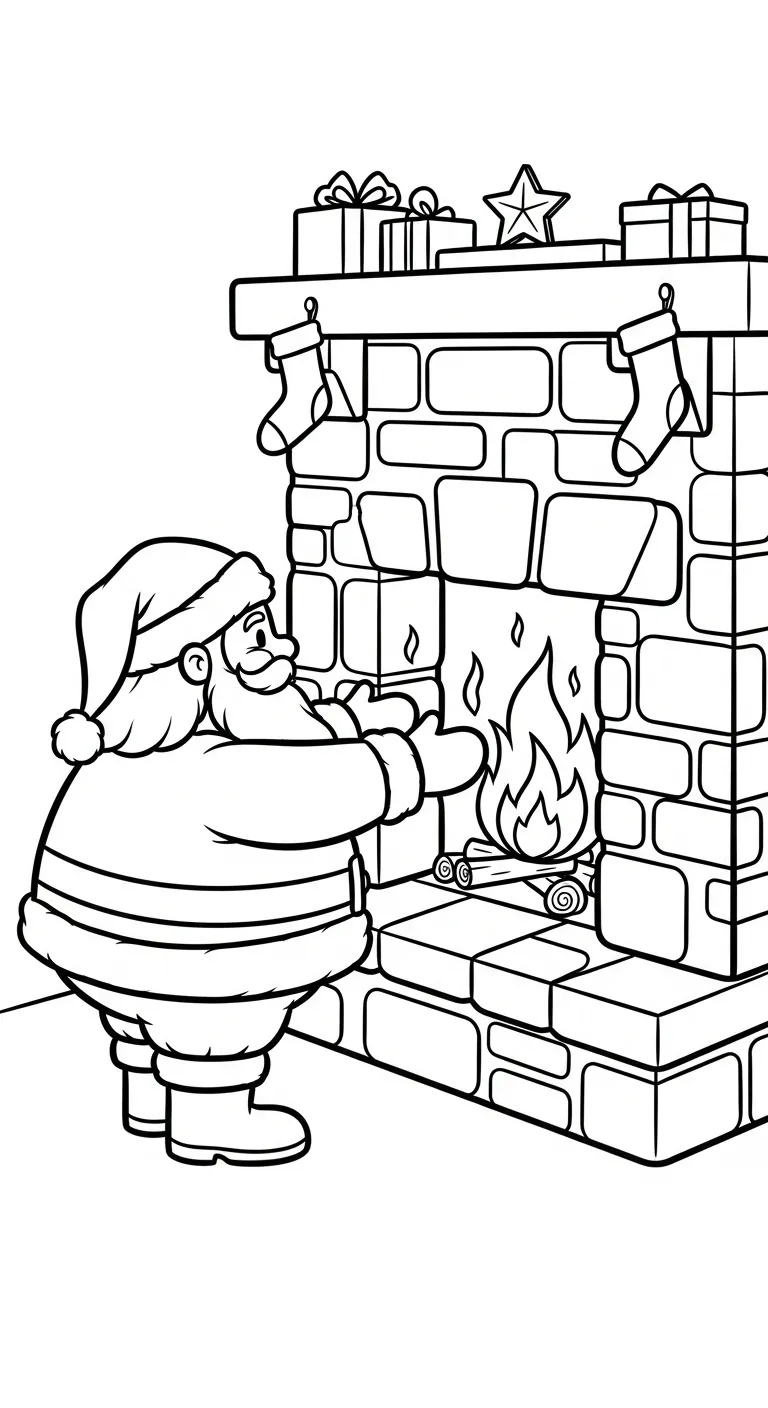tranh tô màu Ông Già Noel cho bé tải về