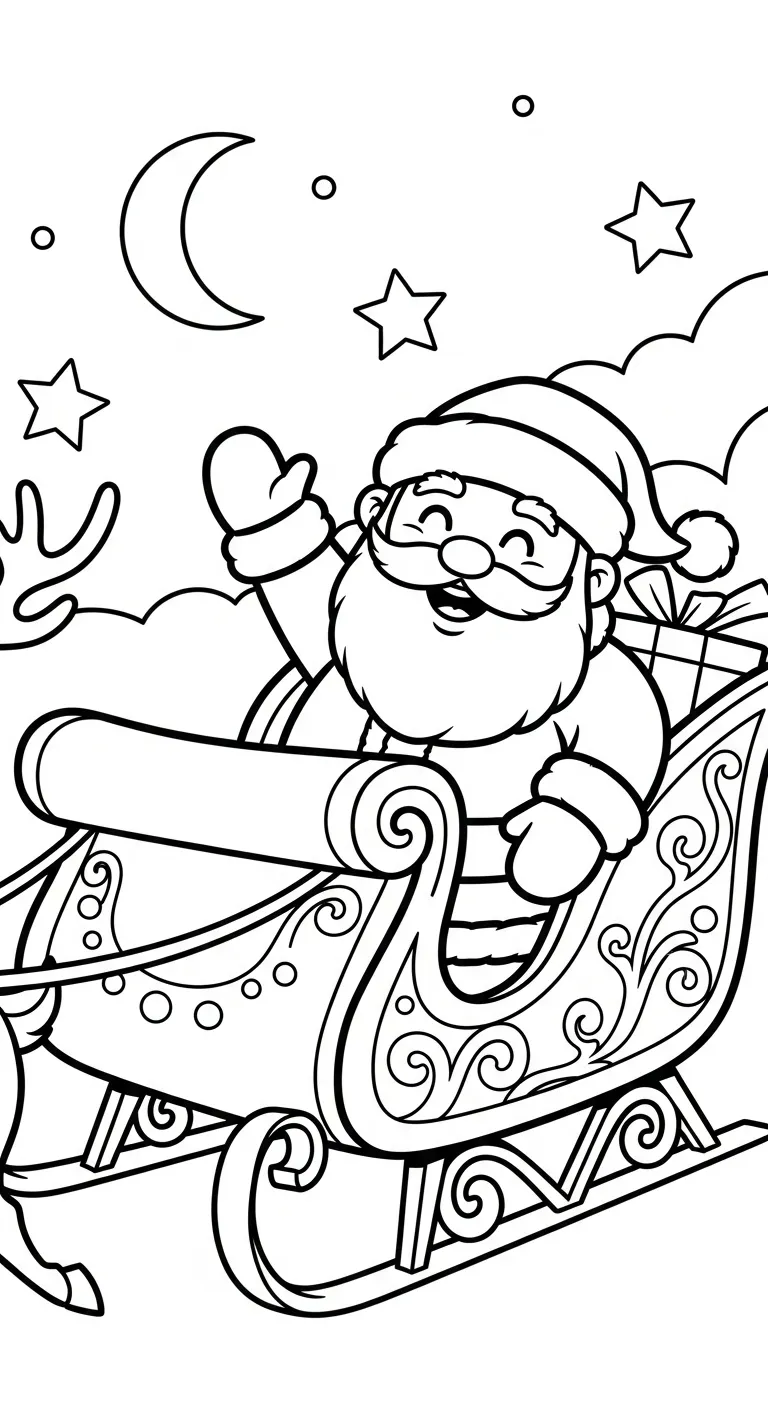 in tranh tô màu Ông Già Noel cho bé 4 tuổi 1