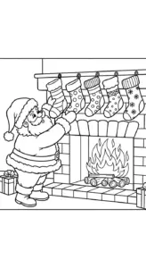 file pdf hình tô màu Ông Già Noel cho bé