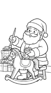 tải hình tô màu Ông Già Noel cho bé 7 tuổi