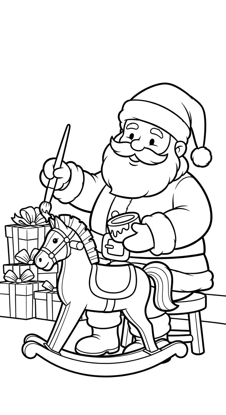 tải hình tô màu Ông Già Noel cho bé 7 tuổi
