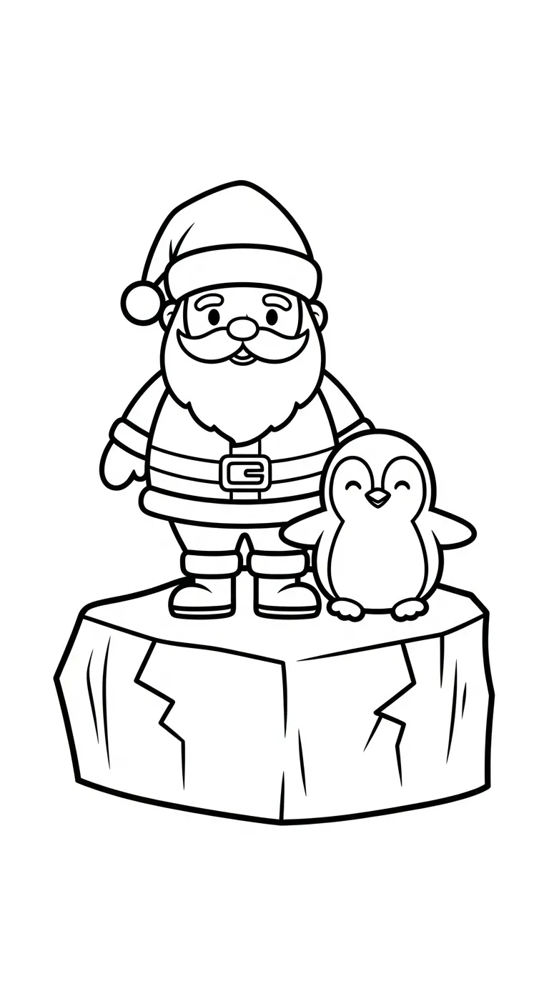hình tô màu Ông Già Noel cho bé 7 tuổi