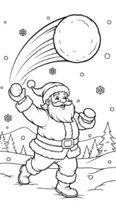 tranh tô màu Ông Già Noel cho bé 6 tuổi