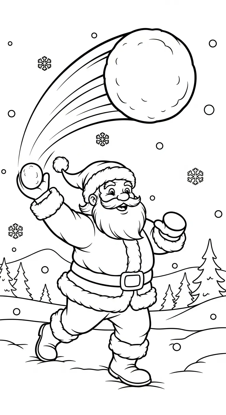 tranh tô màu Ông Già Noel cho bé 6 tuổi