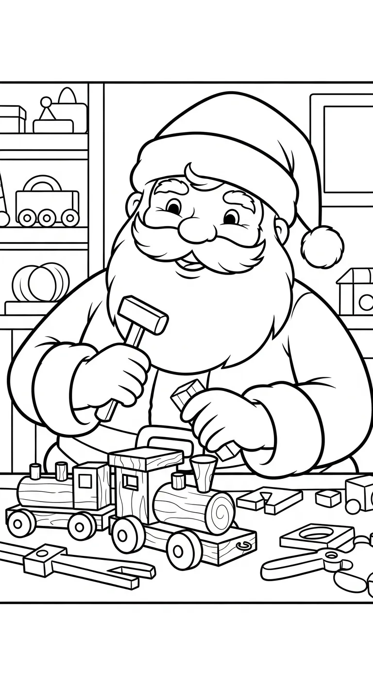 tải tranh tô màu Ông Già Noel chất lượng cao