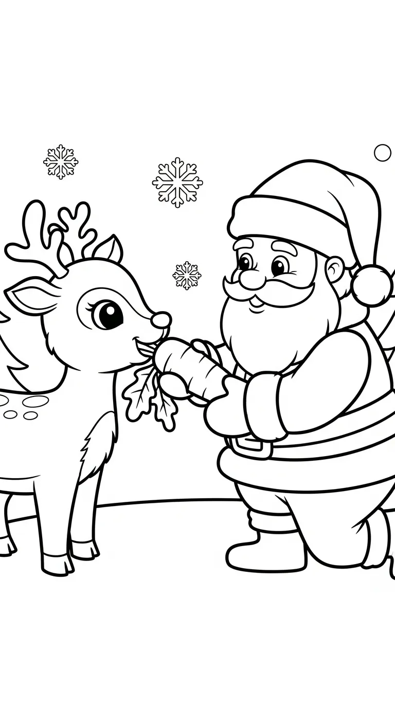 hình tô màu Ông Già Noel cho bé tải miễn phí