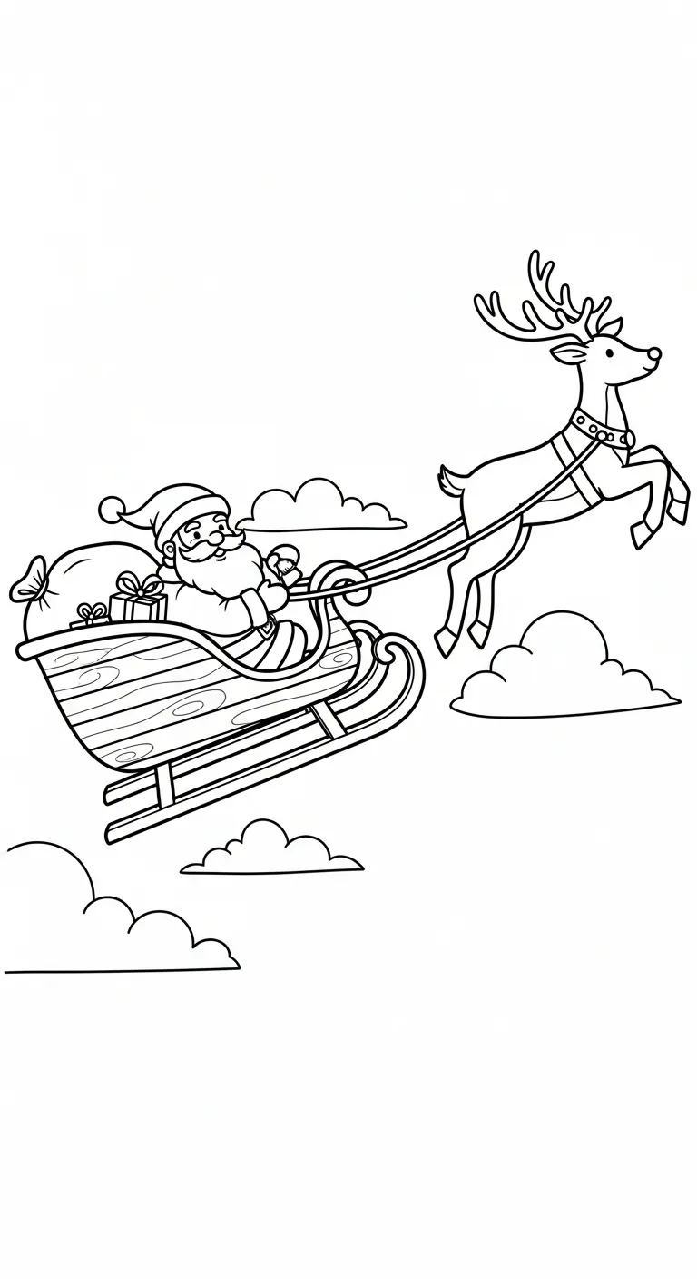 tải hình tô màu Ông Già Noel cho bé 4 tuổi