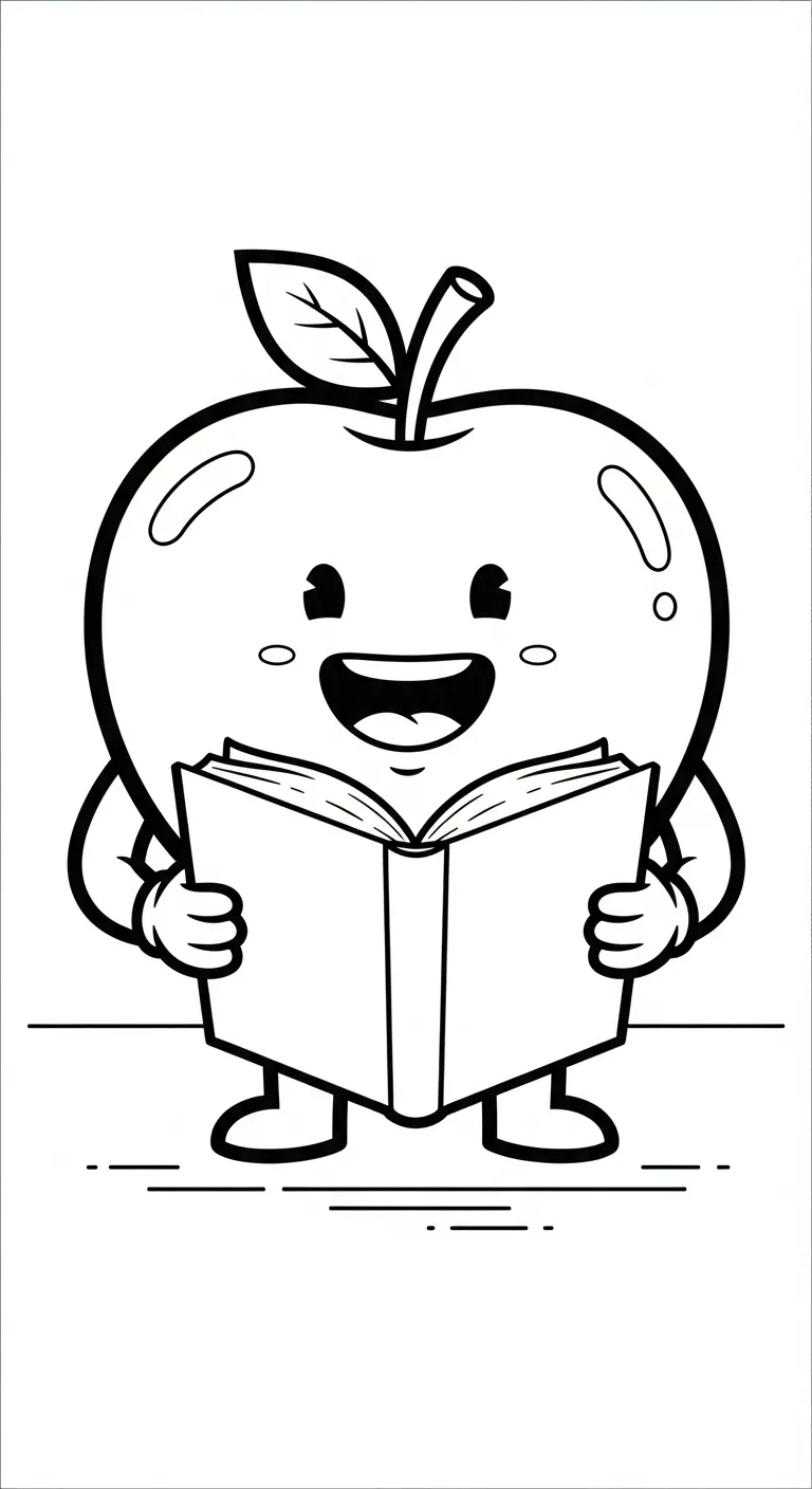tranh tô màu Tranh Tô Màu Quả Táo cho bé 4 tuổi miễn phí 1