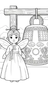 tranh tô màu Tiên Nữ cho bé 8 tuổi