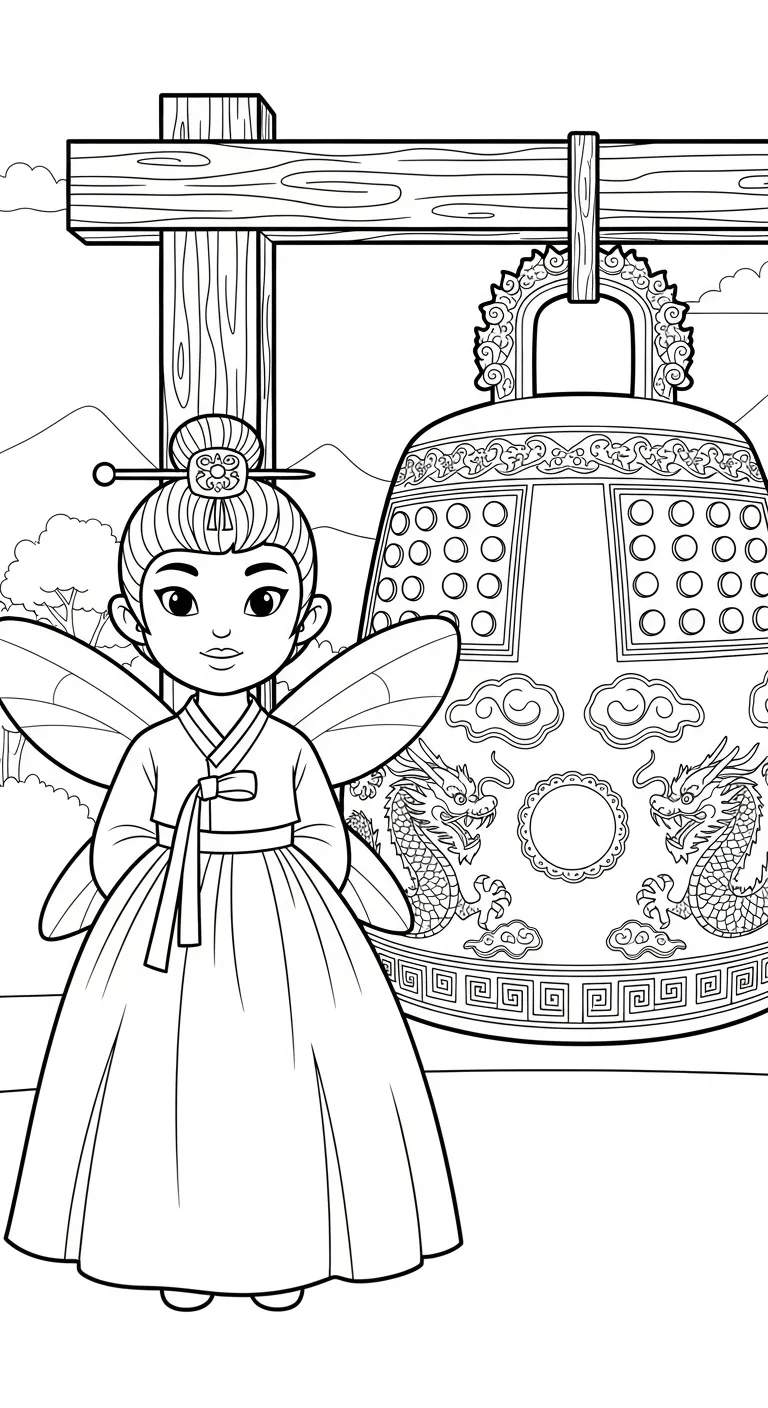 tranh tô màu Tiên Nữ cho bé 8 tuổi