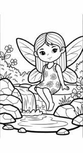 tranh tô màu Tiên Nữ cho bé tải miễn phí
