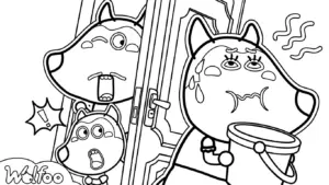 hình tô màu Wolfoo cho bé