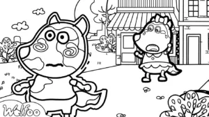 tải tranh tô màu Wolfoo không mất tiền