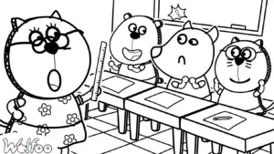 tranh tô màu Wolfoo cho bé tải về