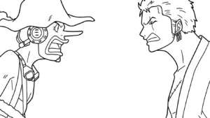 in tranh tô màu Zoro cho bé 6 tuổi