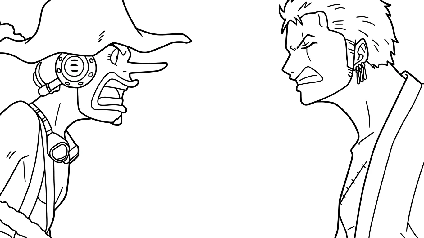 in tranh tô màu Zoro cho bé 6 tuổi 2