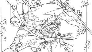 hình tô màu Zoro pdf