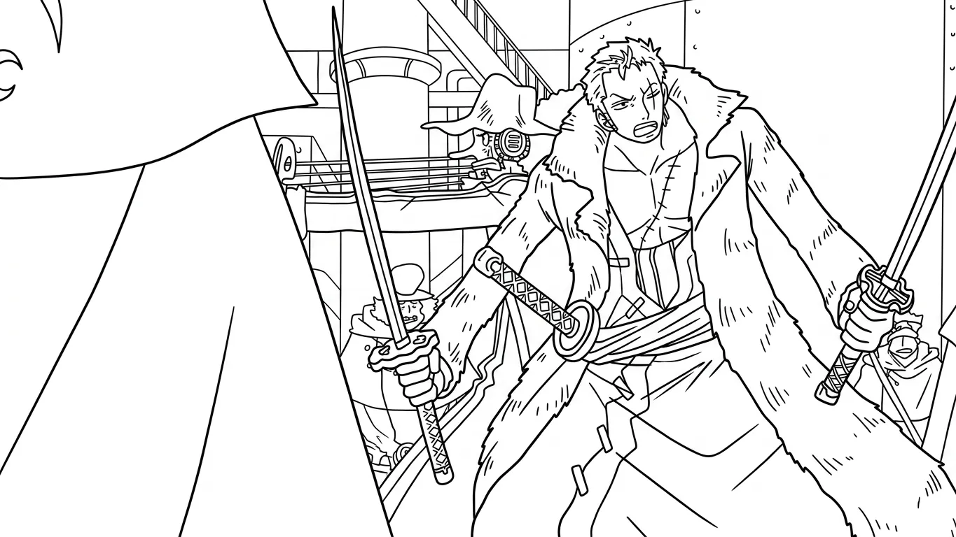 tranh tô màu Zoro cho bé 6 tuổi 2
