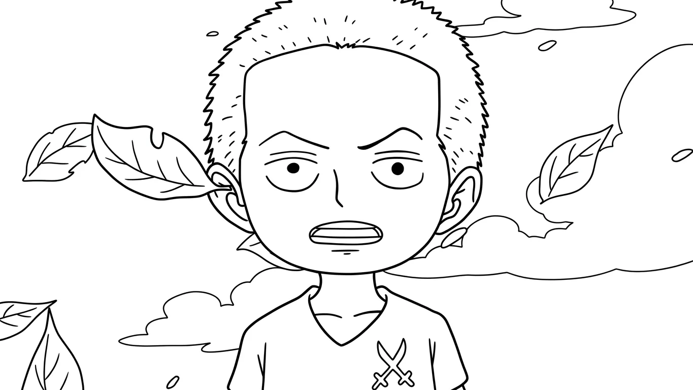 tranh tô màu Zoro in ngay