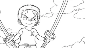 tải tranh tô màu Zoro
