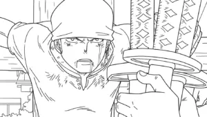 hình tô màu Zoro cho bé 4 tuổi