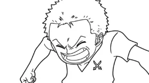 mẫu hình tô màu Zoro cho bé