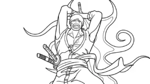 in hình tô màu Zoro