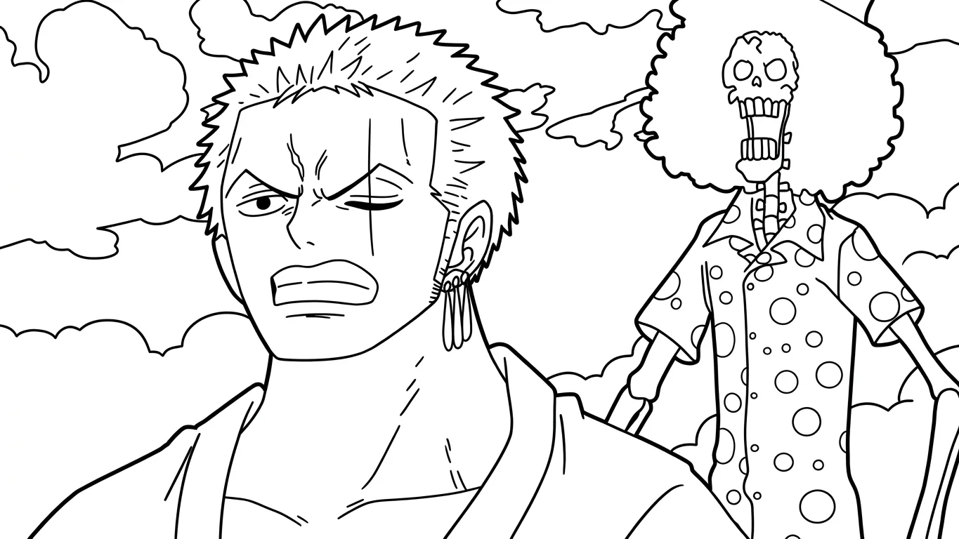 hình tô màu Zoro in ngay