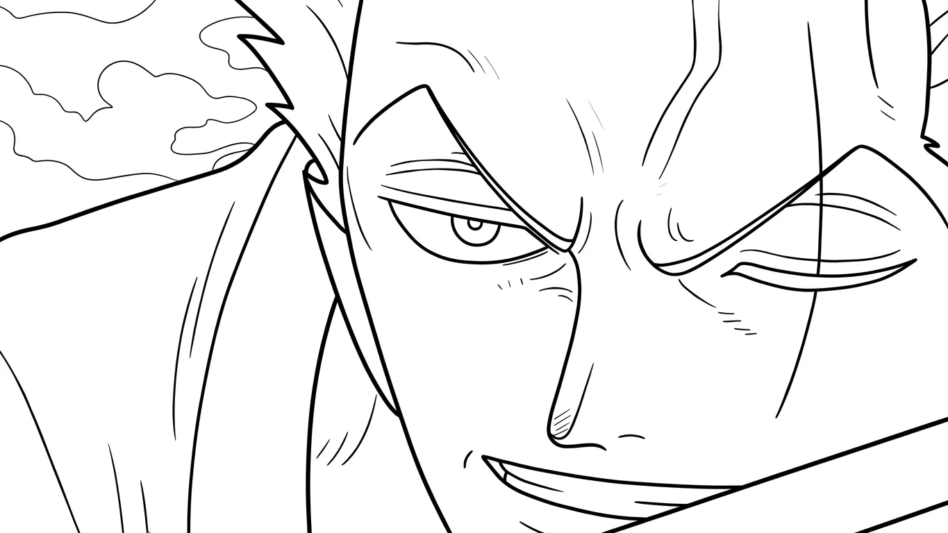 tranh tô màu Zoro cho bé 6 tuổi 1