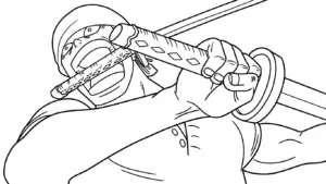tải tranh tô màu Zoro cho bé 5 tuổi