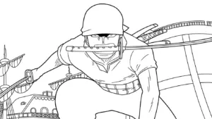 hình tô màu Zoro cho bé 3 tuổi