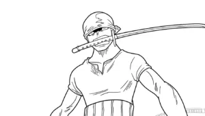 hình tô màu Zoro cho bé tải về