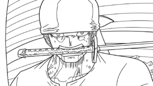 hình tô màu Zoro miễn phí